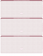 Burgundy Safety Blank High Security 3 Per Page Laser Checks
