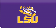 LSU Fabric Checkbook Cover