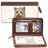 Yorkie Zippered Checkbook Cover