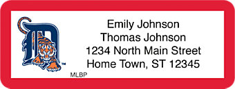 Detroit Tigers(TM) MLB(R) Return Address Label