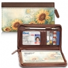 Click on Sunflowers Zippered Checkbook Cover Wallet For More Details