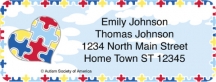 Autism: Imagine Booklet of 150 Address Labels Checks