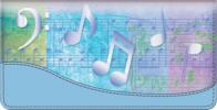 Click on Music Speaks Checkbook Cover For More Details