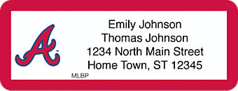 Atlanta Braves(TM) MLB(R) Return Address Label