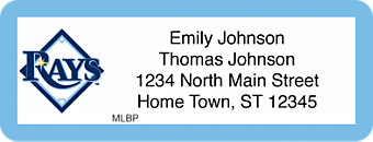 Tampa Bay Rays(TM) MLB(R) Return Address Label