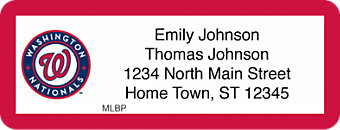 Click on Washington Nationals(TM) MLB(R) Return Address Label For More Details