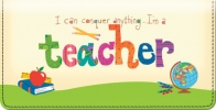Click on Teachers Rule! Checkbook Cover For More Details