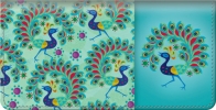 Click on Challis & Roos Peacock Paradise Checkbook Cover For More Details
