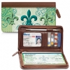 Fleur De Lis Zippered Wallet