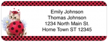 Cute as a Bug Kittens Return Address Label