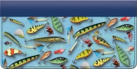 Fishing Lures Checkbook Cover