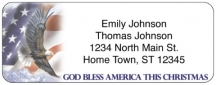 All American Christmas Return Address Label