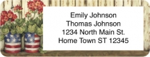 American Blossoms Return Address Label