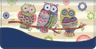 Groovy Owls Checkbook Cover