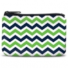 Blue and Green Chevron Coin Purse