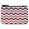 Blue and Orange Chevron Coin Purse