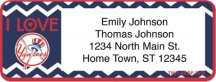 Click on I Love the Yankees Chevron Return Address Label For More Details