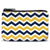 Blue and Gold Chevron Coin Purse