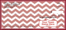 Red & White Chevron Personal Check