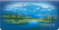 Mountains Leather Checkbook Cover
