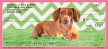 Chevron Dachshund Personal Checks