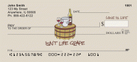 Click on Peace, Love, and Wine Is Life Checks For More Details
