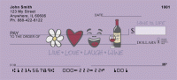 Click on Live, Love, Laugh, Wine Is Life Checks For More Details