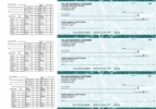 Teal Marble Payroll Business Checks