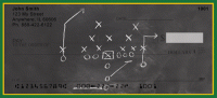 Click on Green & Gold Football Team Checks For More Details