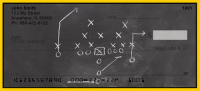 Click on Black & Gold Football Team Checks For More Details