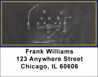 Click on Blue & Yellow Football Team Address Labels For More Details