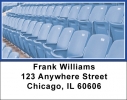 Blue & White Football Team Address Labels