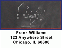 Click on Blue & Red Football Team Address Labels For More Details