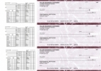 Click on Burgundy Marble Payroll Business Checks For More Details