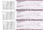 Burgundy Marble Payroll Business Checks