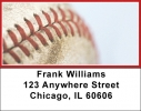 Red & White Baseball Team Address Labels