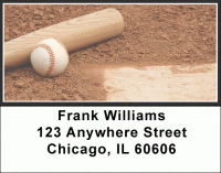 Click on Black & White Baseball Team Address Labels For More Details