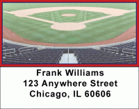 Click on Red & Navy Baseball Team Address Labels For More Details