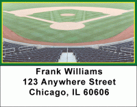 Click on Green & Yellow Baseball Team Address Labels For More Details