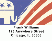 Click on Republican Elephant Flag Address Labels For More Details