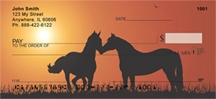 Click on Horse - Horses at Sunset  Checks For More Details
