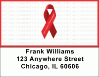 HIV/Aids Awareness Ribbon Address Labels