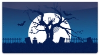 Halloween Graveyard Checkbook Cover