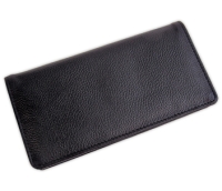 Black Leather  Checkbook Cover