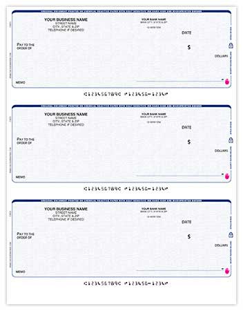 3 Per Page QuickBooks & Quicken Checks