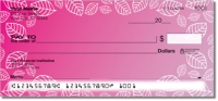 Pink Leaf Border Checks