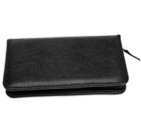 Click on Black Leather Checkbook Cover with Zipper For More Details