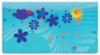 Cute Blue Flower Checkbook Cover