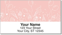 Party Balloon Address Labels