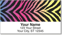 Neon Animal Print Address Labels